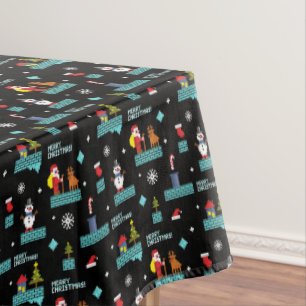 Nappe Pixellit Joyeux Motif de Noël - Design rétro