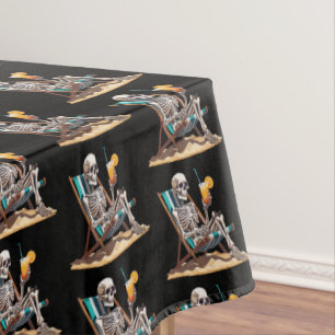 Nappe Plage Lounge Squelette Halloween