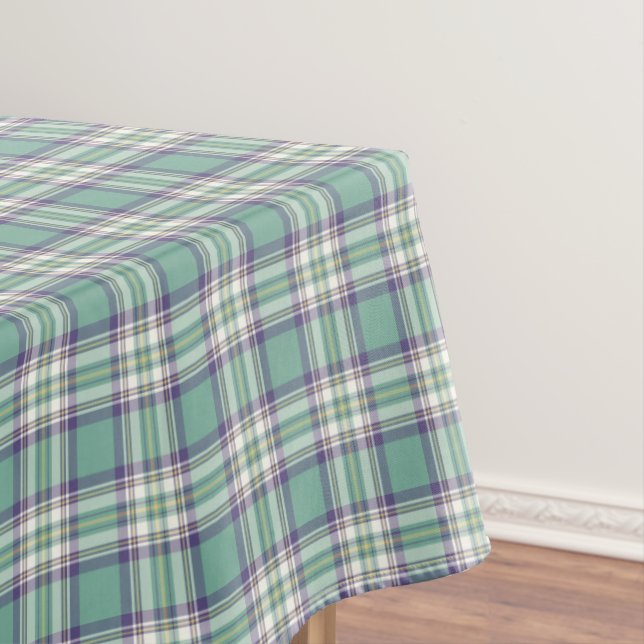 Nappe Plaid d'Aqua, pourpre et jaune en pastel (In Situ)