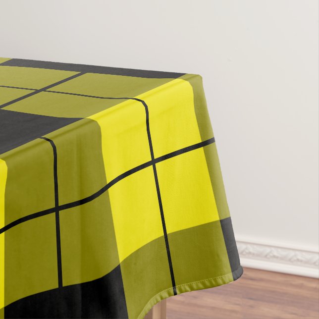 Nappe plaid noire et jaune (In Situ)