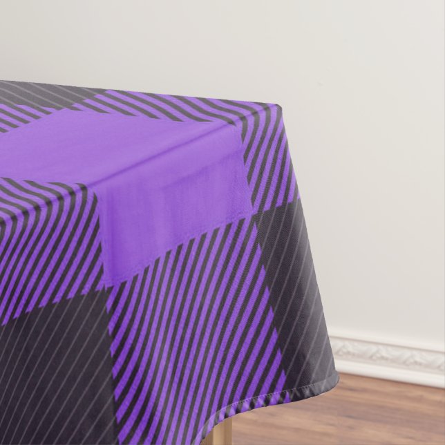 Nappe Plaid Violet Et Noir (In Situ)