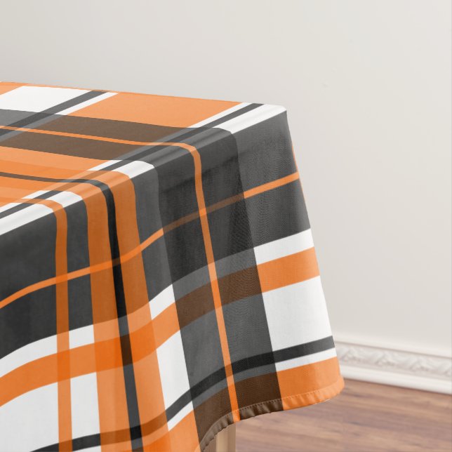 Nappe Plat blanc orange noir d'Halloween (In Situ)