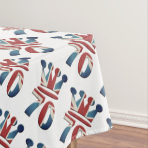 Nappe Platine Jubilé Reine Elizabeth 70 ans Tableclo