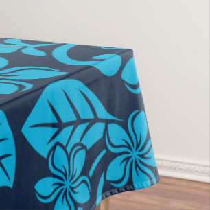 Nappe PLUMÉRIE DE L'ÎLE (Bleu x 2)