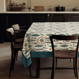 Nappe Plumes de dragueur de pastel autochtone tribal eth