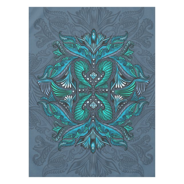 Nappe Plumes de paon mystique (Devant)