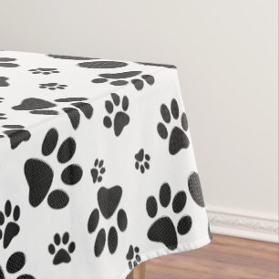 Nappe Poches de chien noir et blanc Poka Dot