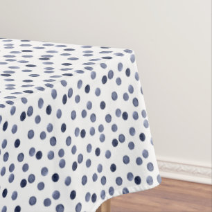 Nappe Point de polka bleu. aquarelle