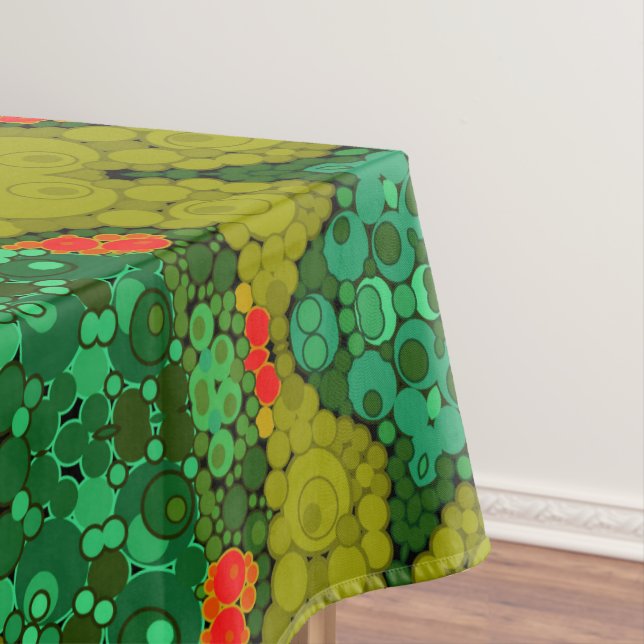 Nappe pointillisme sans couture cercles peints à la main (In Situ)