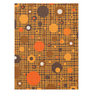 Nappe Points modernes du milieu du siècle Tissé Motif Br