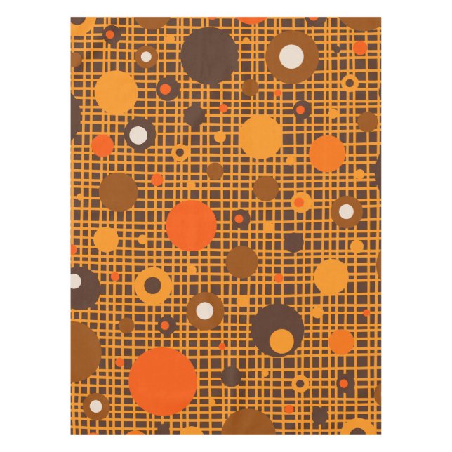 Nappe Points modernes du milieu du siècle Tissé Motif Br (Devant)