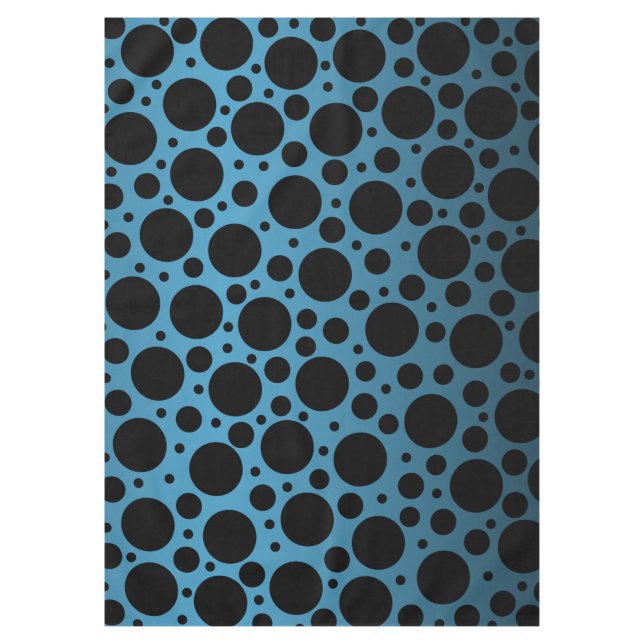 Nappe Pois aléatoires - Peacock bleu à noir dégradé (Devant)