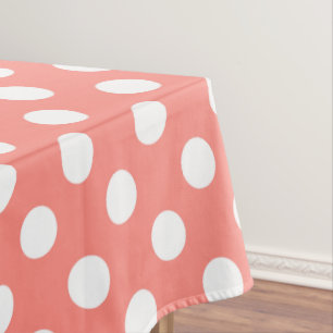 Nappe Pois blancs sur la pêche