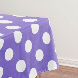 Nappe Pois blancs sur perwinkle