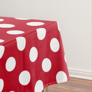 Nappe Pois blancs sur rouge