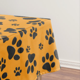 Nappe Pois de chien noir et blanc Pointe Polka sur dahli