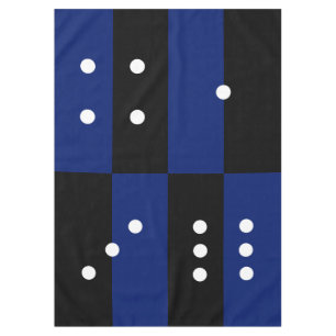 Nappe Pois de dés bleu/noir