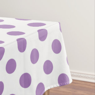 Nappe Pois de lavande sur blanc