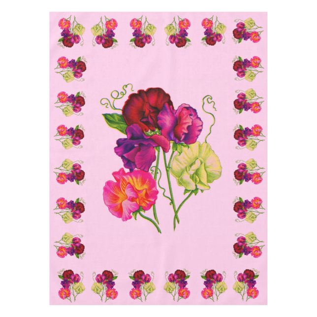 Nappe pois doux en violet et rose (Devant)