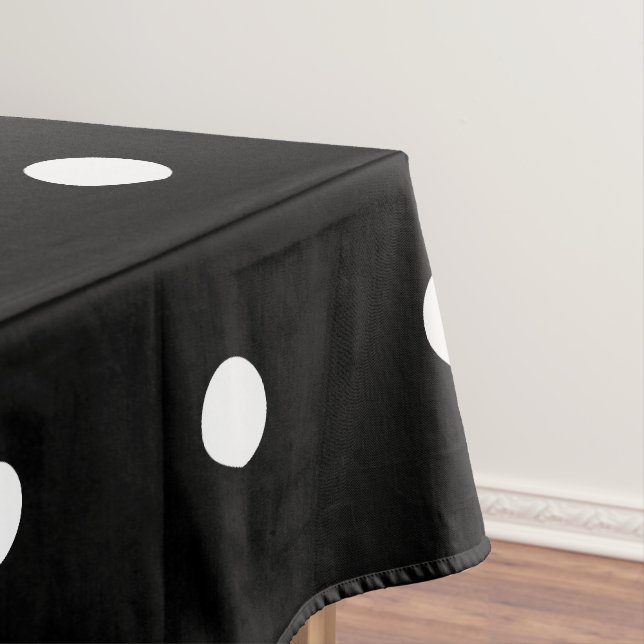 Nappe Pois noir et blanc élégant audacieux motif (In Situ)