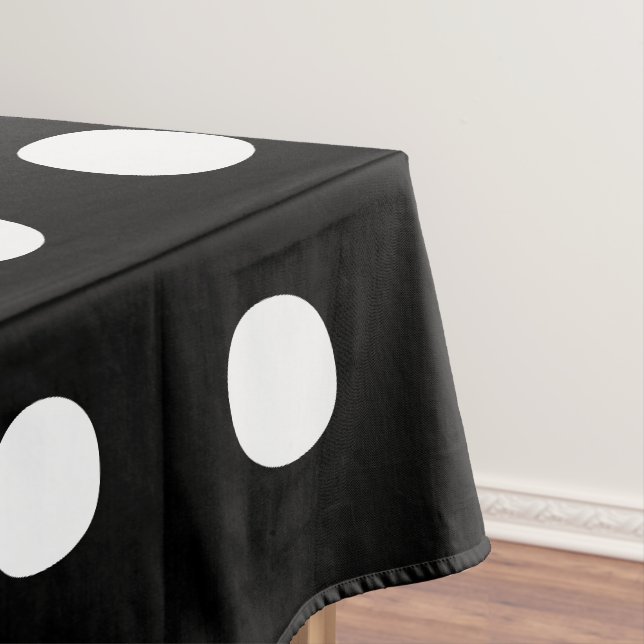 Nappe Pois Noir et blanc élégant grand gras (In Situ)