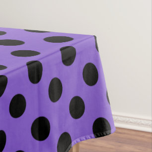 Nappe Pois noirs sur lavande