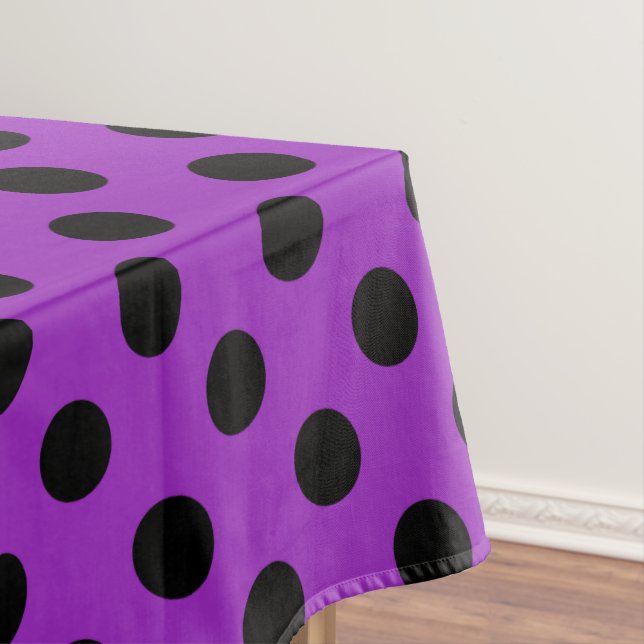 Nappe Pois noirs sur violet (In Situ)