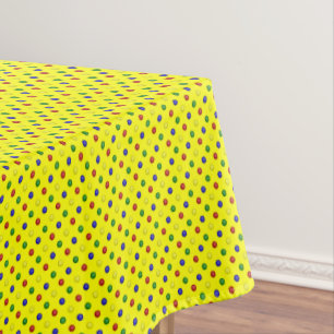 Nappe POIS PRIMAIRE JAUNE-52x70 TABLECLOTH