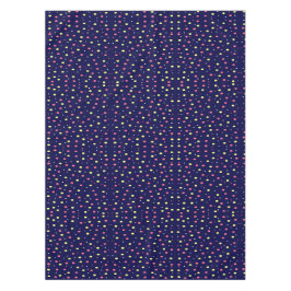 Nappe Pois roses et jaunes sur bleu marine