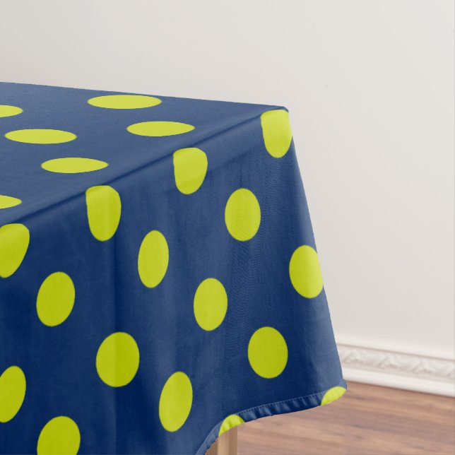Nappe Pois verts de chaux sur bleu marine (In Situ)