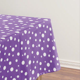Nappe Pois violets et blancs