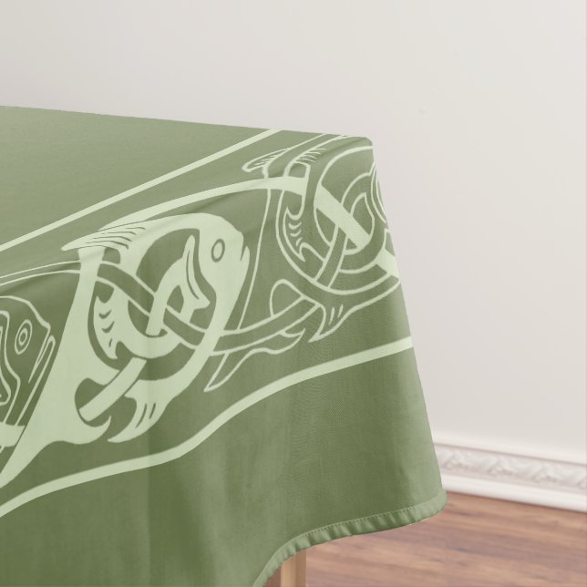 Nappe Poisson à nouer celtique en vert (In Situ)