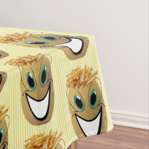 Nappe Pomme de terre à rayures jaunes, frites