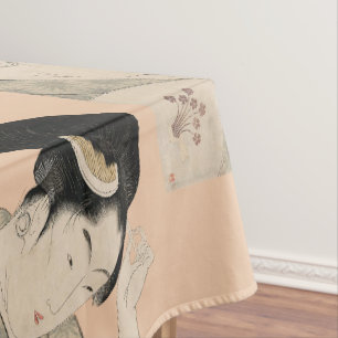 Nappe Portrait vintage I de femme d'Ukiyo-e de Japonais