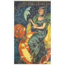 Poster de sorcière Halloween vintage