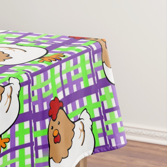 Nappe Poulet violet violet vert Plaid (In Situ)