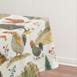 Nappe Poulets d'élevage mignons