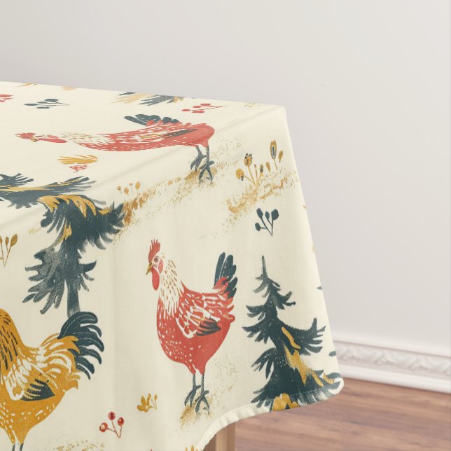 Nappe Poulets d'élevage mignons (In Situ)