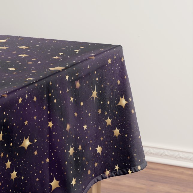 Nappe Purple et Gold Star Magique Thématique Table de fê (In Situ)