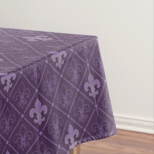 Nappe Purple Fleur de Lis Pattern