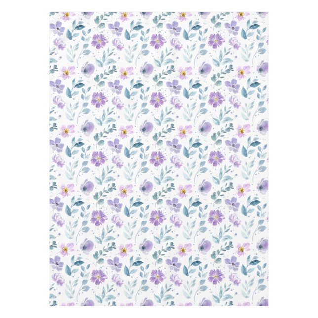 Nappe Purple Green Watercolor Wildflower (Devant)