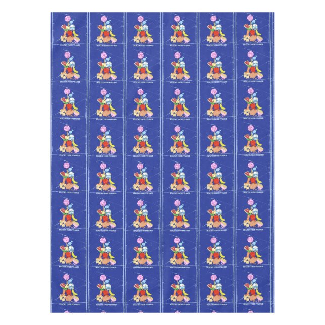 Nappe Pyramide alimentaire saine dessin humoristique (Devant)