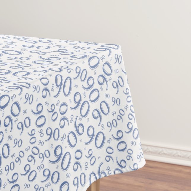 Nappe quatre-vingt-dixième Bleu et blanc de motif de (In Situ)