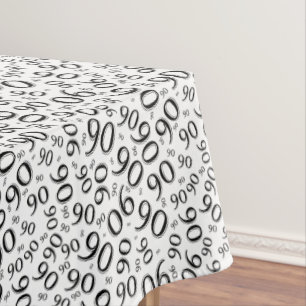 Nappe quatre-vingt-dixième Motif de nombre de fête