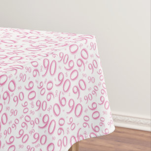 Nappe quatre-vingt-dixième Rose et blanc de motif de