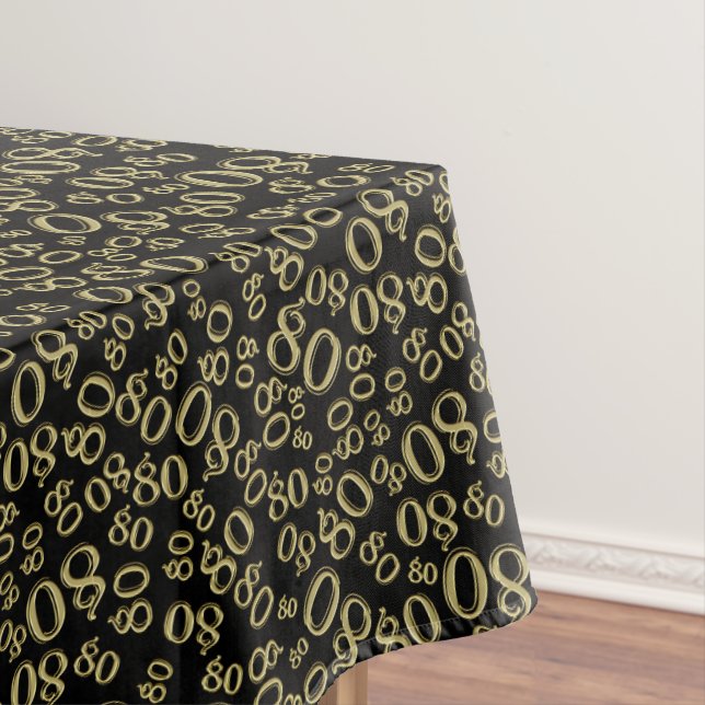 Nappe quatre-vingtième Thème, noir et or de fête (In Situ)