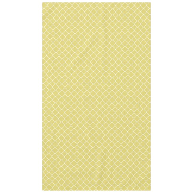 Nappe Quatrefoil jaune et blanc ensoleillé (Devant)