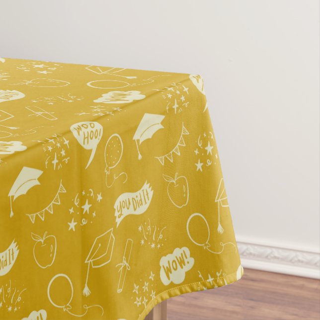Nappe Quirky Doodle Jaune Graduation Party (In Situ)