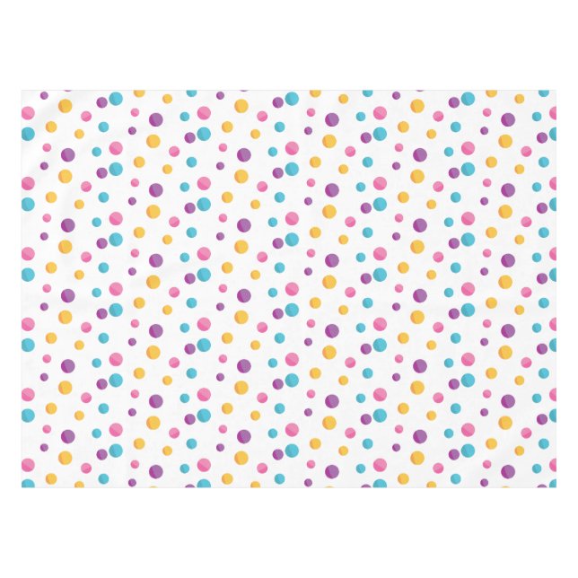 Nappe Rainbow Confetti Pois fête d'anniversaire (Devant (Horizontal))