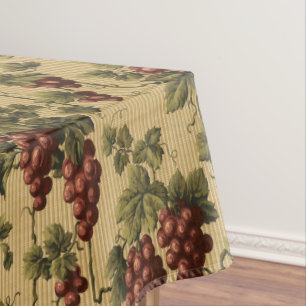 Nappe Raisins rouges vintages sur le Motif Grapevine